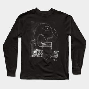 Terrified Hockey Player Long Sleeve T-Shirt